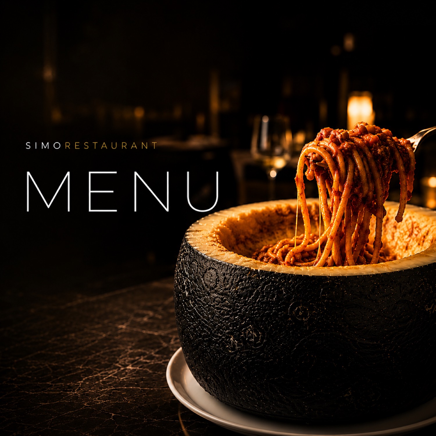 SIMORESTAURANT MENU · pasta nella forma di formaggio